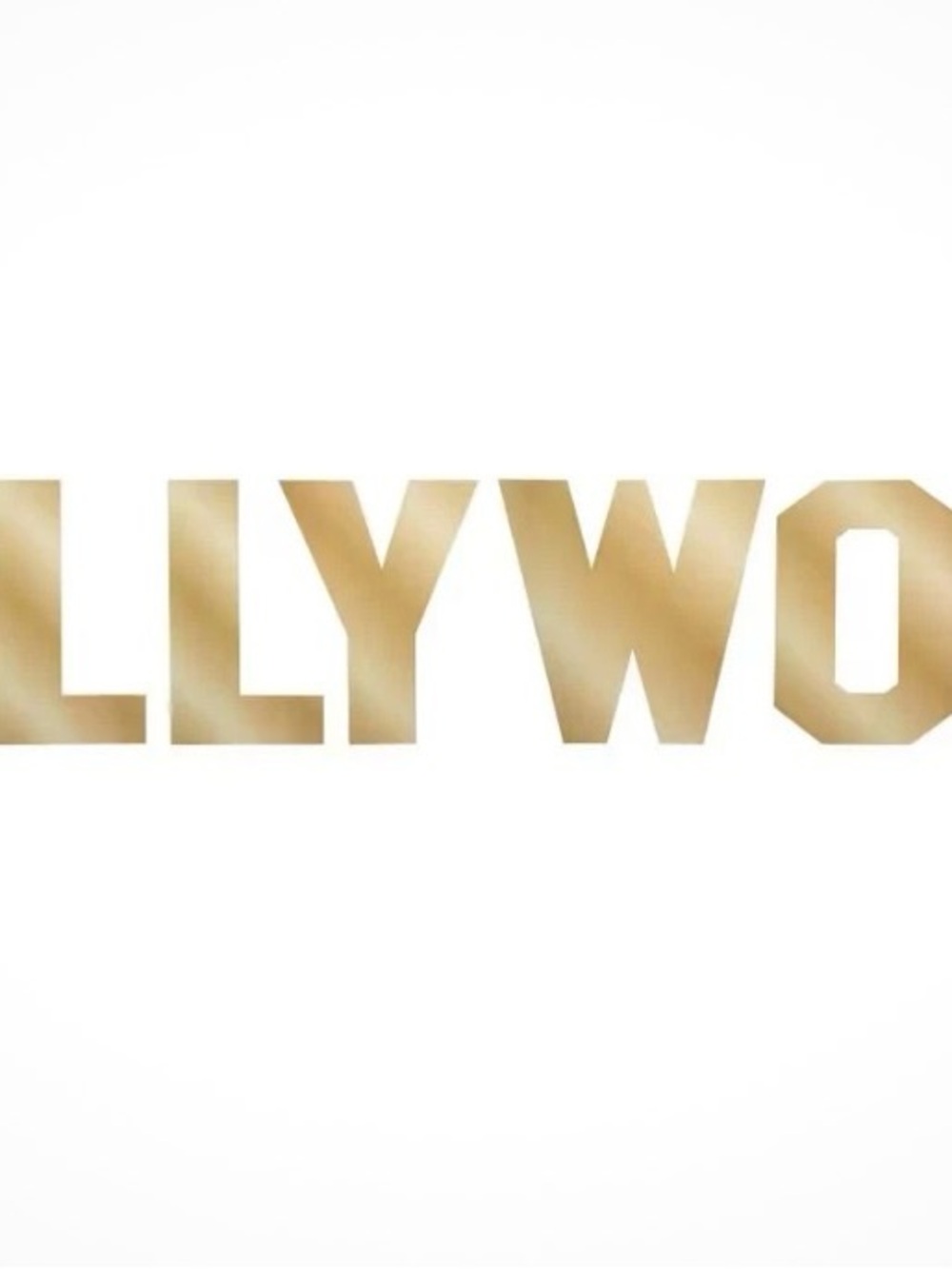 Gold 'HOLLYWOOD' Decorative cardboard individual cut out